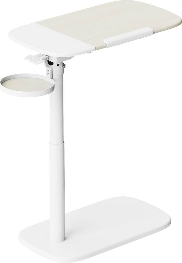SpeaKa Professional Office desk Height-adjustable, Selectable inclination (W x H x D) 723 x 653 x 400 mm White, Wood (light) SP-FMT0301-LW SP-15034200