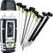 Laserliner moisture meter with display and seven attached probe accessories for measuring dampness in materials.
