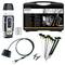 Laserliner DampMaster Allround Set moisture meter kit with carrying case, meter, batteries, cable probe, attachments, and test pins.