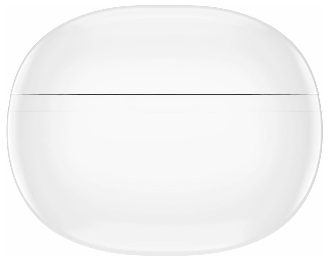 White oval cosmetic jar with a lid, shown closed and centered on a plain background.