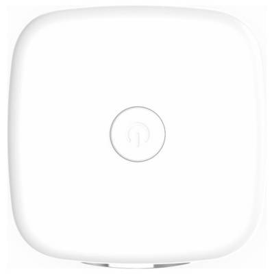 White square smart device with rounded corners and a centered power button icon<br>