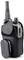 Black Motorola two-way radio in a protective holster with antenna and clip, shown against a white background.