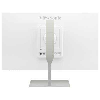 Rear view of a ViewSonic ColorPro monitor on a stand, showing the central mount, back panel, and rear ports.