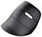 Black ergonomic computer mouse with central scroll wheel and DPI adjustment button on top, shown on a white background.
