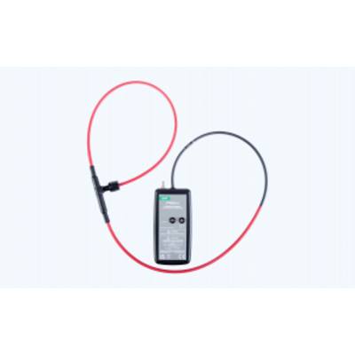 A handheld electronic tester with a red-and-black looped cable, shown on a plain white background.