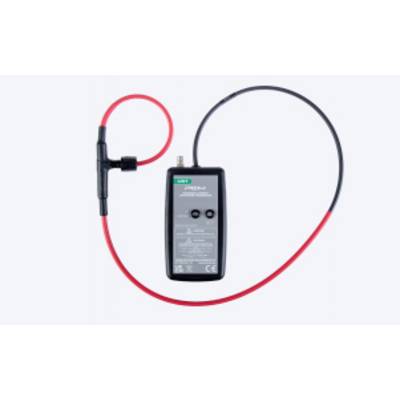 Handheld electronic tester with a red-and-black cable loop and probe, shown against a white background.<br>