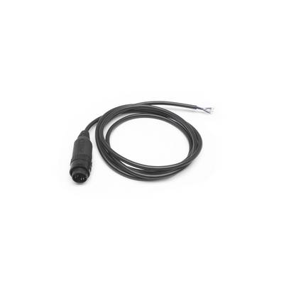 Black cable with a round multi-pin connector on one end and stripped wire leads on the other, shown coiled on a white background.