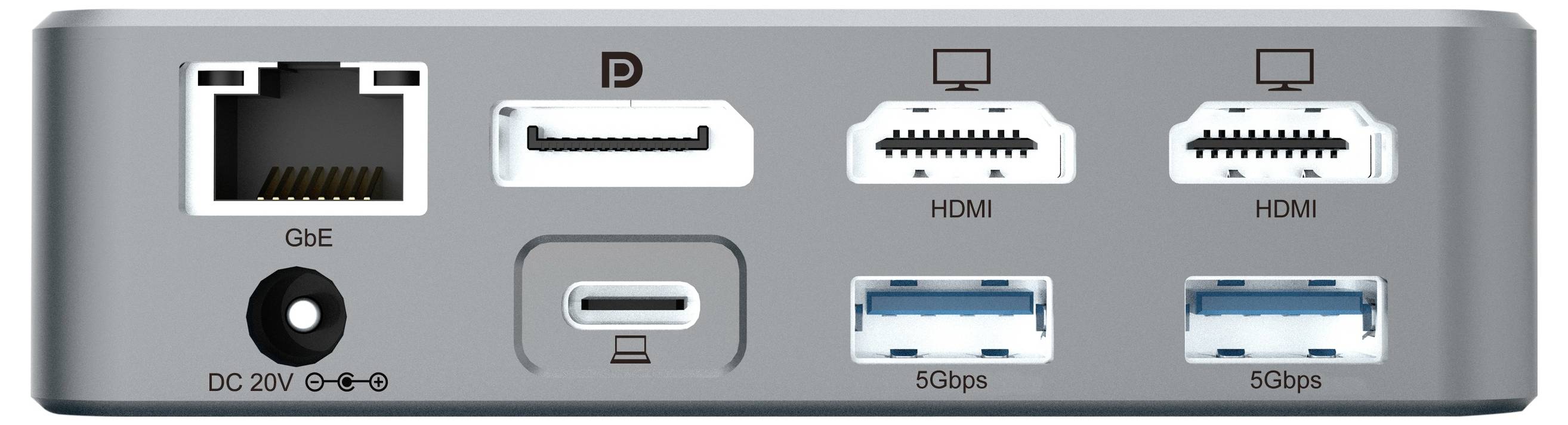 Conceptronic Laptop docking station DONN25G 15-in-1 DisplayLink Docking Stat-4