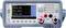 Front panel of a JF-E01 DC electronic load with digital display, control buttons, keypad, and red/black input terminals.