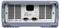 Rear panel of an electronic device with AC power inlet, monitor light, vent slots, warning label, and 'HANDLER' and 'RS-232C' connectors.