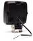 Black square electronic device with attached cable mounted on a metal bracket, shown from the back against a white background.