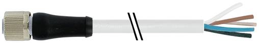 Coaxial cable cut open to show the inner conductor and exposed colored wires, illustrating its internal structure.