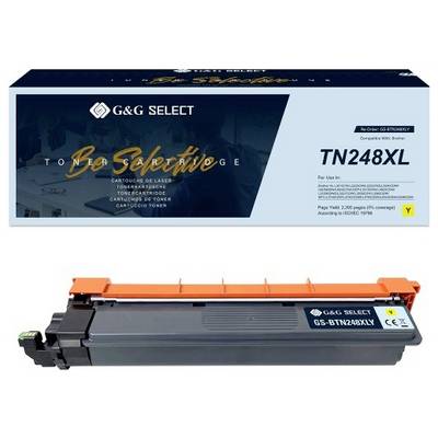 G&G Select TN248XL toner cartridge box and the black toner cartridge shown below it on a white background.