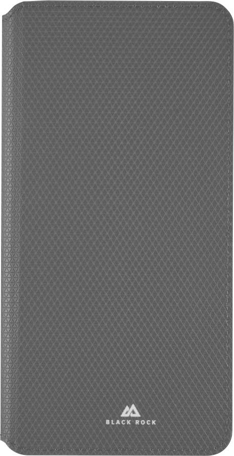 Gray textured phone case with rounded corners, featuring the Black Rock logo near the bottom.