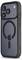 Black iPhone case with a magnetic circular ring and Apple logo on the back, shown in a product-style view.