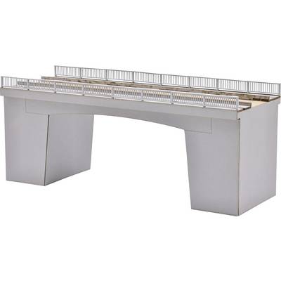 A small bridge or overpass model with railings on both sides, shown in perspective on a white background.