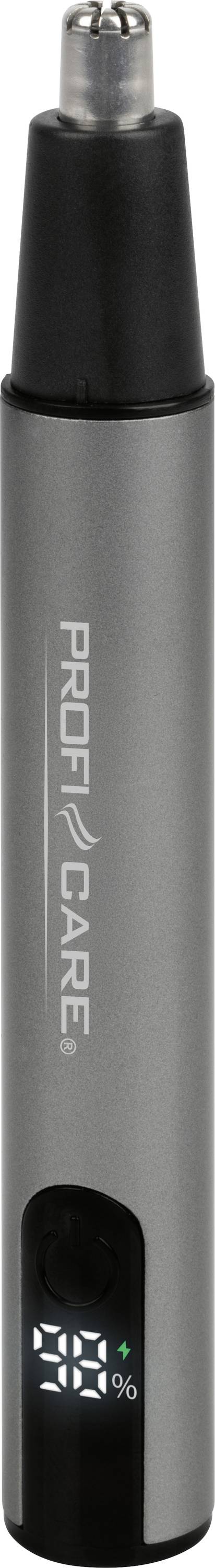 Black and gray Proficare electric nose and ear trimmer with digital battery display showing 92%<br>