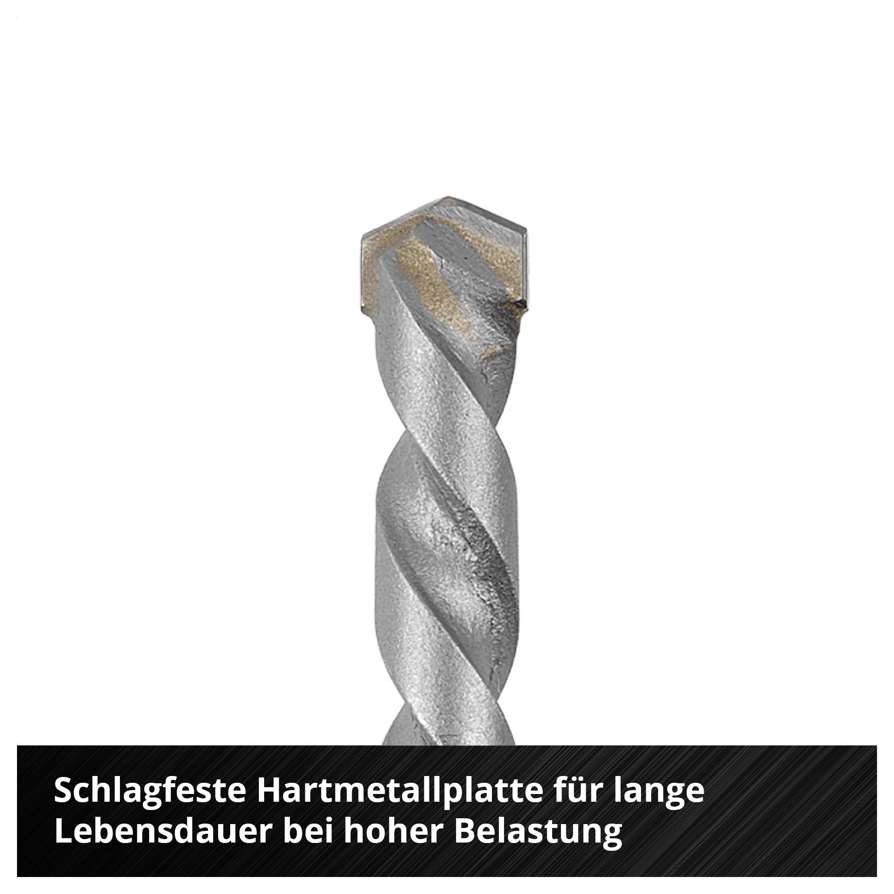 Einhell 38050 Carbon steel Masonry twist drill bit set 5-piece 4 mm, 5 mm, 6 mm, 8 mm, 10 mm 1 Set-3