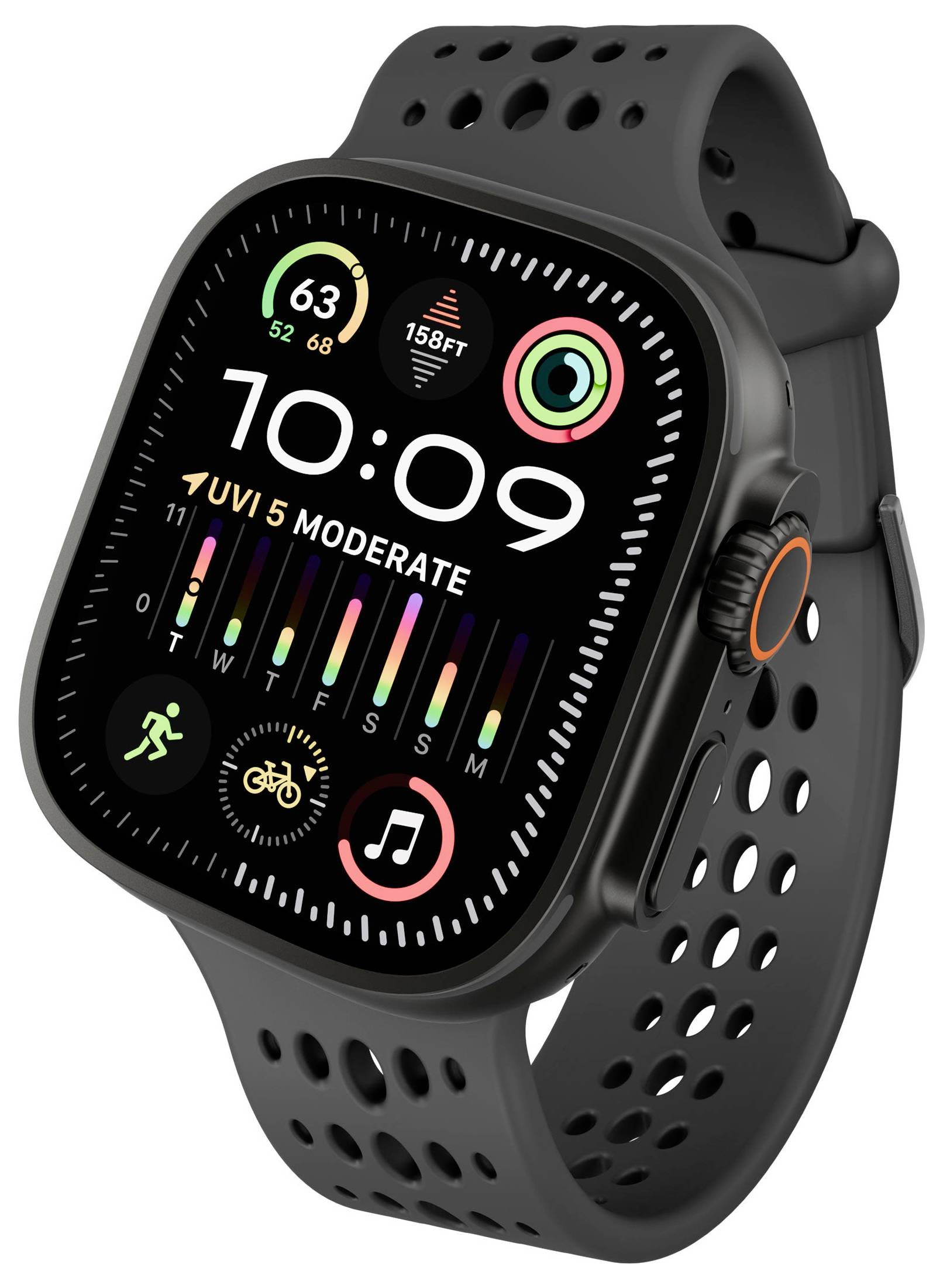 Decoded Decoded Silicone Ares O Strap for Apple Wrist strap Black-4
