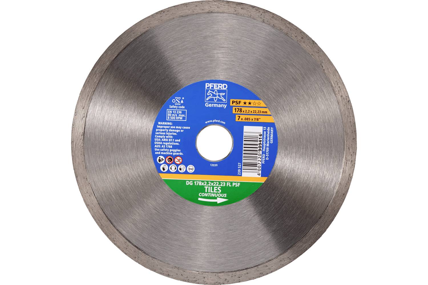 PFERD TOOLS 68000026 DG 150 x 2,2 x 22,23 FL PSF Diamond cutting disc Diameter 150 mm Bore diameter 22.23 mm Tiles, Ceramics 1 pc(s)