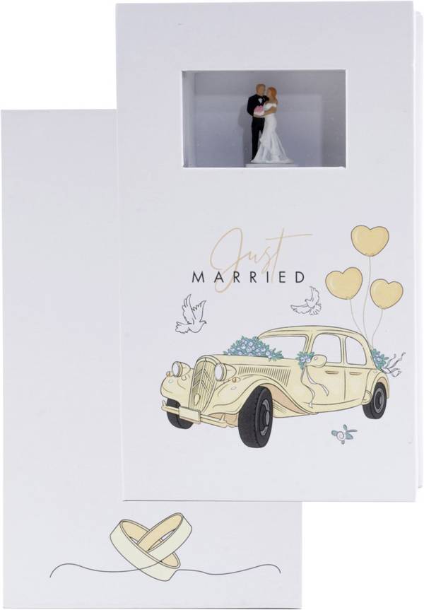 NOCH      NO "Wedding" Gift Box  Plastic, Standing, Hand-painted
