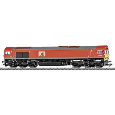 Side view of a red Deutsche Bahn electric locomotive with DB logo, shown on a white background.
