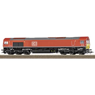 Red DB freight locomotive shown in side view on a track, with white DB logo and number 66 235.