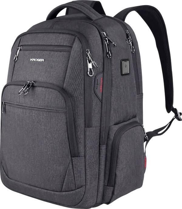 KROSER Laptop backpack Travel Laptop Backpack 17.3 XL Suitable for up to: 43,9 cm (17,3") Black