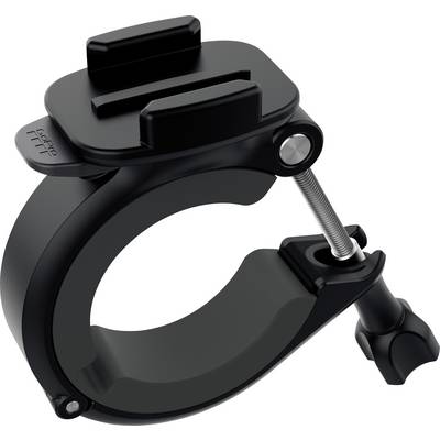 Black clamp-style mounting bracket with adjustable screw and rubberized ring, shown isolated on a white background.