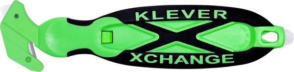 KLEVER KCJ-XC-65X <br> KLEVER<br> KCJ-XC-65X<br> XChange™ 65 Kleen™<br> Retractable knife<br> Green-black, 10 pc(s) 10 pc(s)