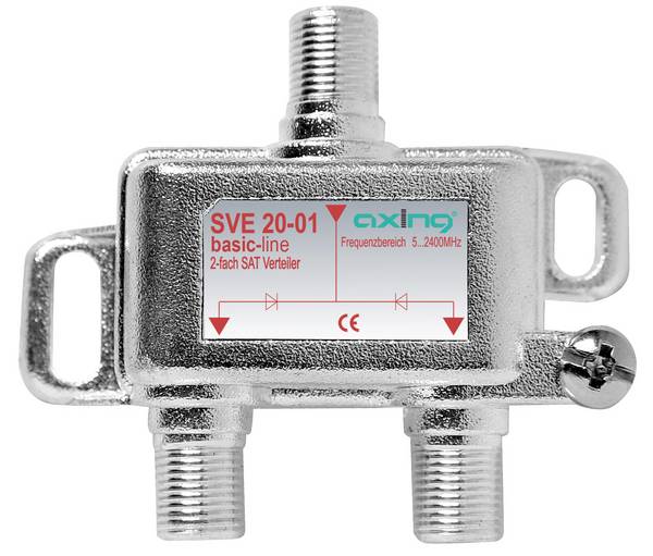 Axing  SAT splitter 2-way 5 - 2400 MHz