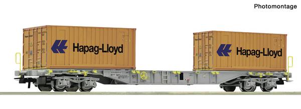 Roco 6600304 Freight wagon DC Container carrying wagons, genus Sgns, of the Polish State Railways