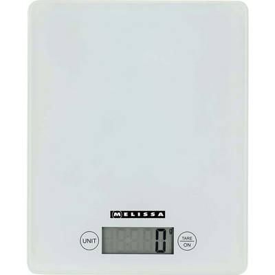 Digital kitchen scale with a white surface and LCD display showing 0, with 'UNIT' and 'TARE ON' buttons below.