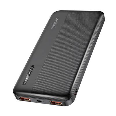 LogiLink PA0372 Power bank 10000 mAh Fast Charge Li-ion Black Status display-0