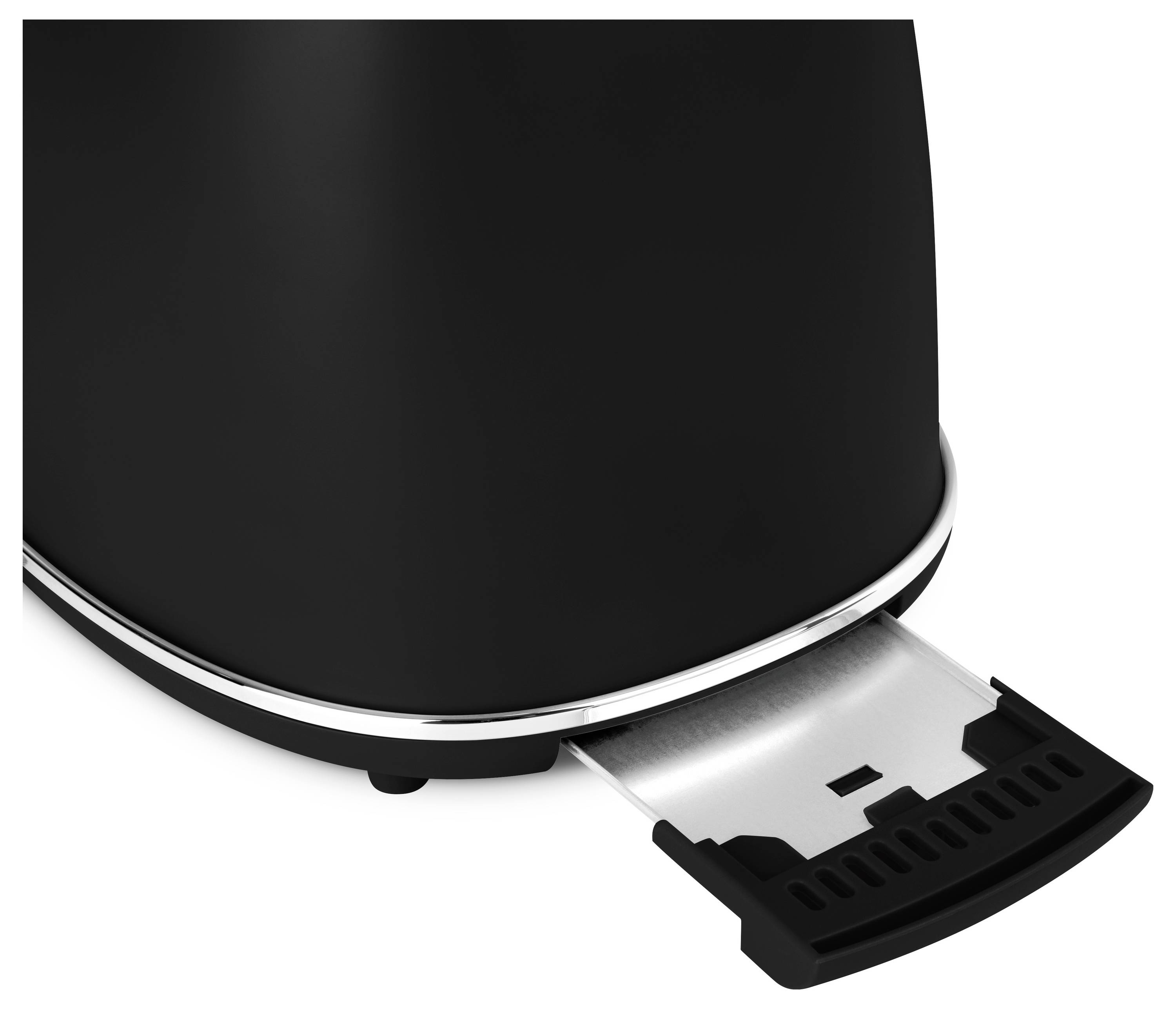 Close-up of a retractable USB flash drive with the metal connector partially extended from a black casing on a white background.