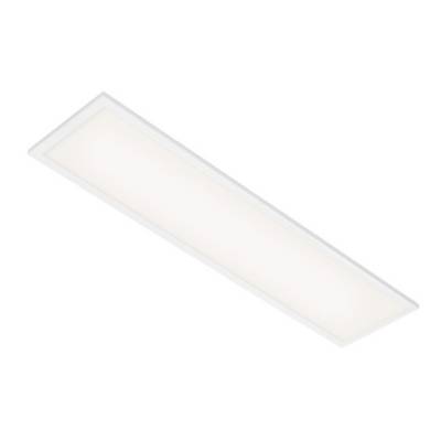 Rectangular recessed ceiling light panel with a white diffuser, shown at a slight diagonal on a plain background.<br>