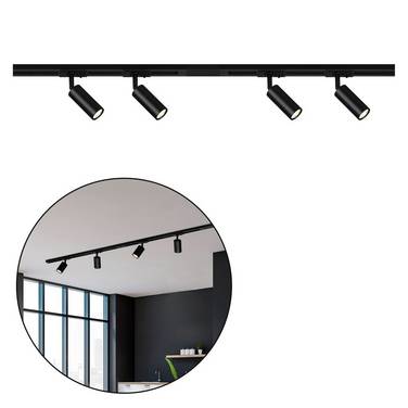 Briloner   Mounting rail set (basic) 1-phase    Black