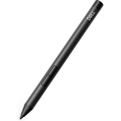 Black Dell stylus pen with two side buttons, shown diagonally on a white background.