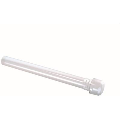 White plastic cylindrical tube or rod with a capped end, shown diagonally on a plain white background.