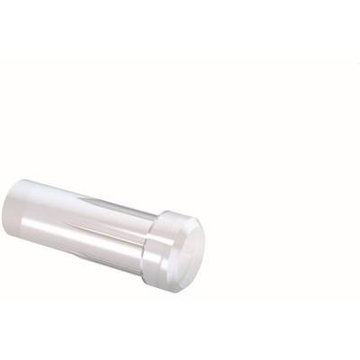 White plastic cylindrical vial or tube with a capped end, shown diagonally on a plain white background.