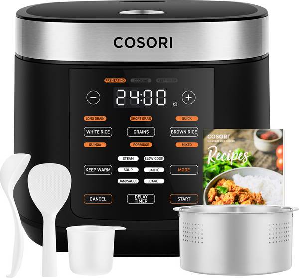 Cosori Multi-Cooker Chef Edition Rice cooker Black, Silver Timer function, Rice cooker function