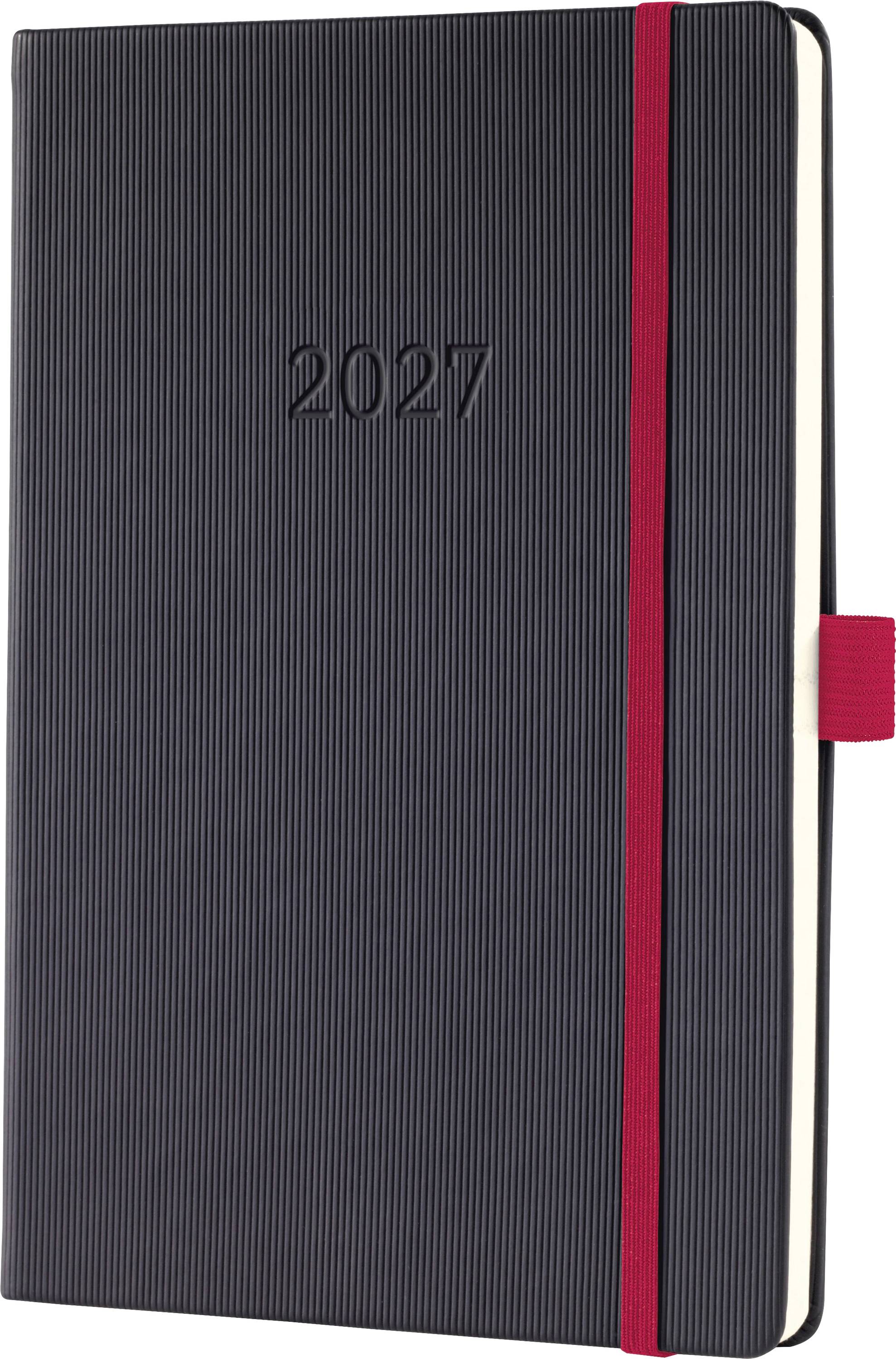 Sigel C2708 Week planner Conceptum 2027 Hardcover A5 Black, Red 192 Sides 1 pc(s)
