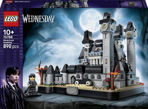 76788 LEGO® Wednesday Nevermore Academy; fantasy toy; micromodel with the microcharacters Wednesday Addams and Enid Sinclair