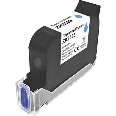 Black replacement ink cartridge labeled 'Replaces/ZK2588' in a clear plastic holder, shown on a white background.