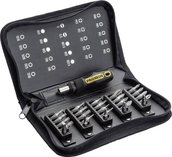 Proxxon Mini-FLEX-DOT-Griff 22730 Bit set   incl. bit holder
