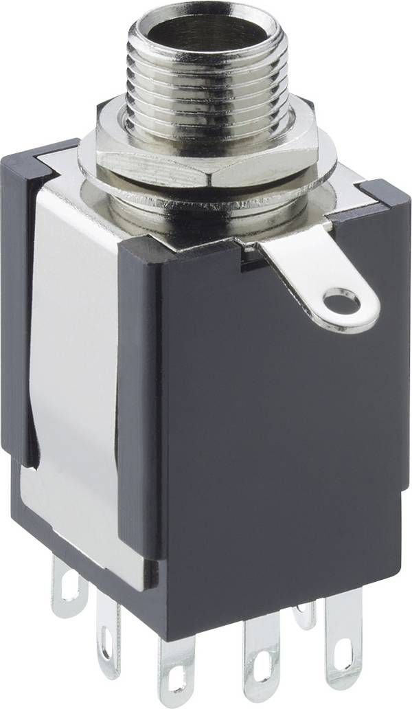 Lumberg 56612 6.35 mm audio jack Connector, mount Number of pins: 3 1 pc(s)