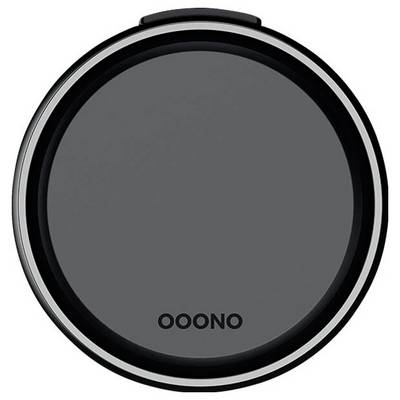 Round black Ooono device with a blank gray center and small logo at the bottom.