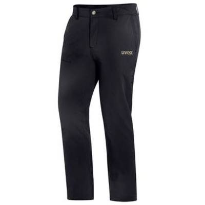 Black pants with the 'uvex' logo on the upper thigh, shown against a plain white background.
