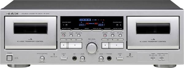 TEAC W-1200 Cassette deck Silver Twin cassette deck