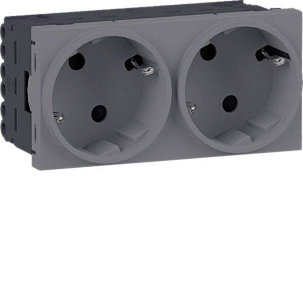 Hager PG socket Aluminium GS2032LAN 1 pc(s)